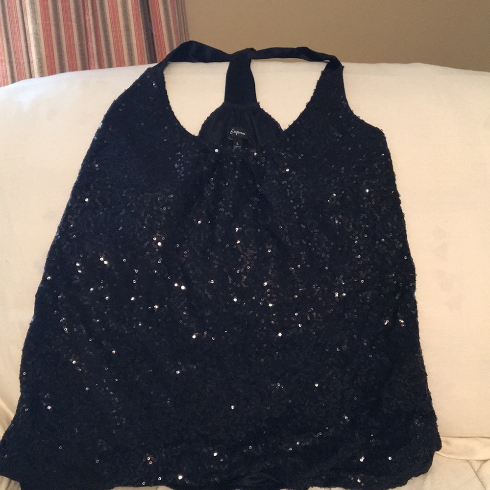 Express sequin tank top